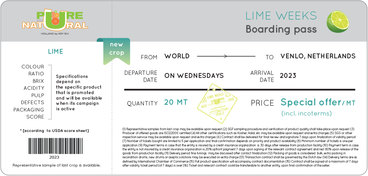 Lime week's ticket